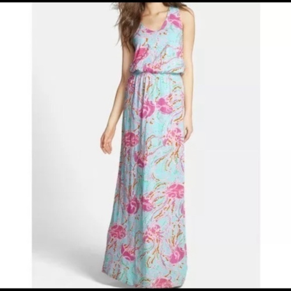 Lilly Pulitzer Jellies be Jammin Maxi Dress SZ XS